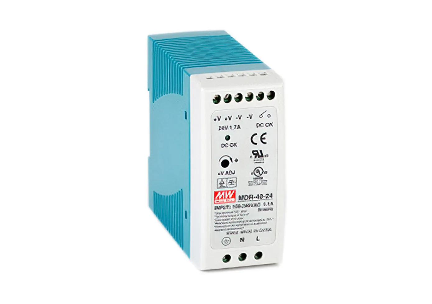 Power Supply, Single Output, DIN Rail, 24VDC, 1.7A