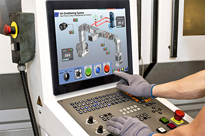 capacitytouchscreenpc Capacitive Touchscreen display on an industrial PC