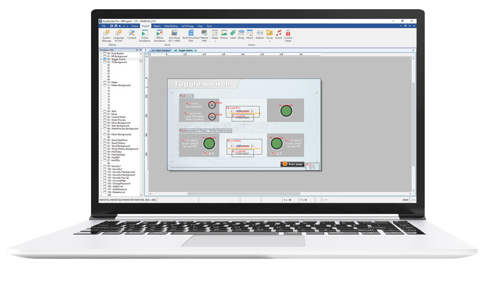 Laptop with EBPro Displayed