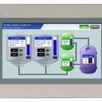 10.1″ HMI with 1024x600 resolution, resistive touchscreen, Cortex-A8 CPU, Ethernet, USB, dual serial ports.