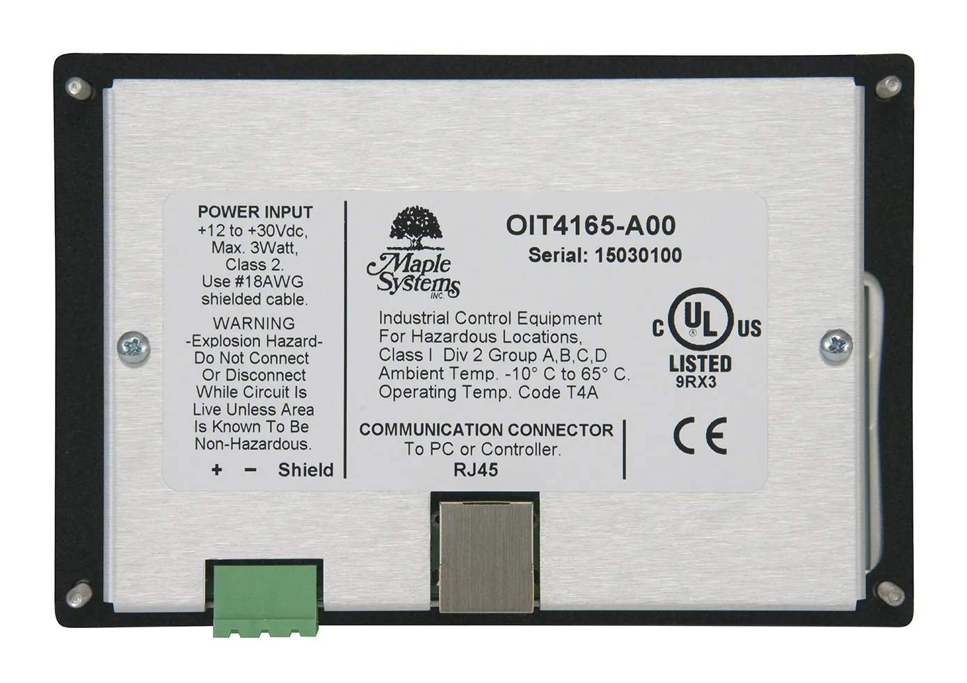 OIT4165 Back View