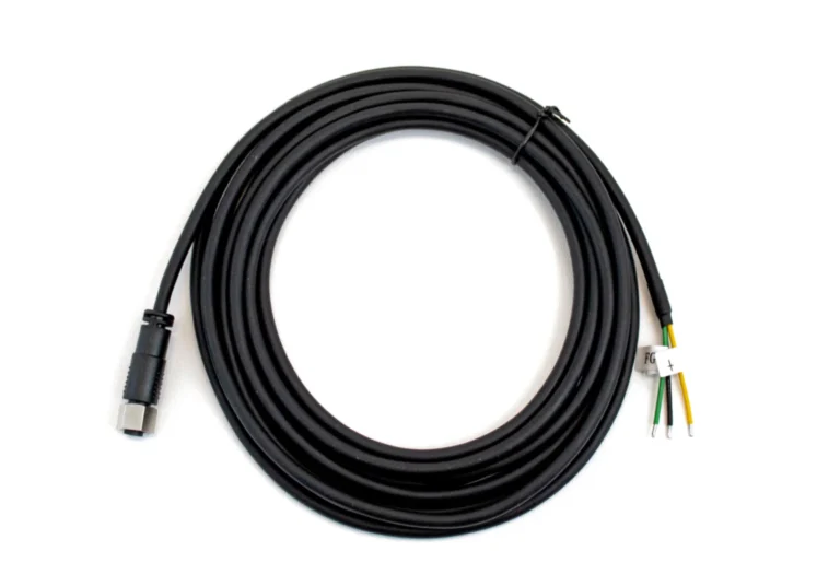 M12 connector input power cable, 15ft