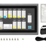 What is included with a purchase of the OMI6816 Industrial Panel PC is: Warranty Statement, Installation Instruction, Product Flyer, DC Power Connector, DC Power Adapter with cord, 2-Pin Remote Power Switch connector, Mounting Kit (Quantity determined by screen size)