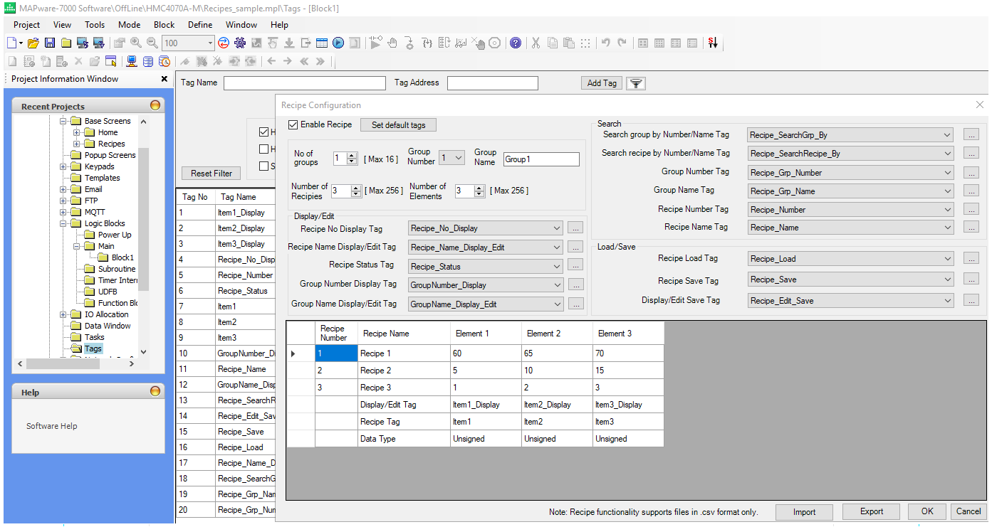 Recipe Programming How to Program Recipes