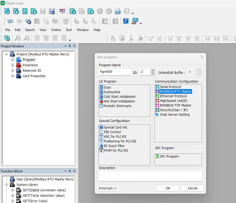 How to Set Up your Maple PLC as a Modbus RTU Master Device