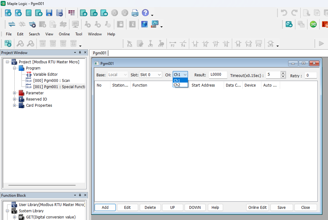 How to Set Up your Maple PLC as a Modbus RTU Master Device
