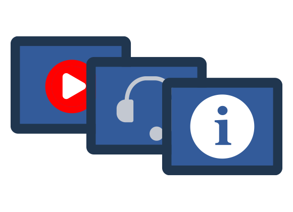 Icon with three screens