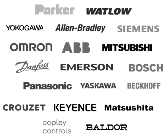 List of brand names for industrial controls. Consider driver support when choosing a new HMI.