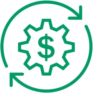 123onblocks Icon depicting cost-effectiveness with a price tag, underscoring the affordability of Maple Systems PLC as a reason for companies to switch.