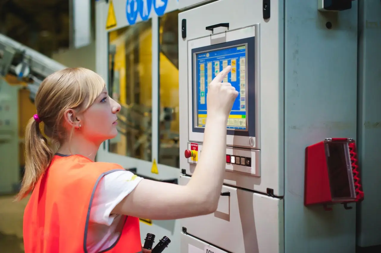HMI being used by an operator
