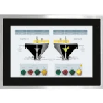 10.1-inch industrial panel PC with 1000nit high-brightness capacitive touchscreen, fanless Intel® Celeron® processor, 304 stainless steel bezel, IP66K/IP69K rating, and wide operating temperature range (-20°C to 60°C), ideal for outdoor and washdown environments.