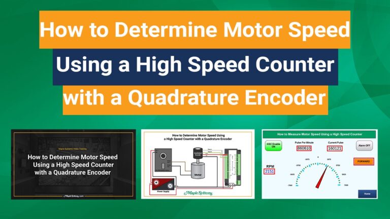 Cover image for How to Determine Motor Speed Using a High Speed Counter with a Quadrature Encoder tutorial