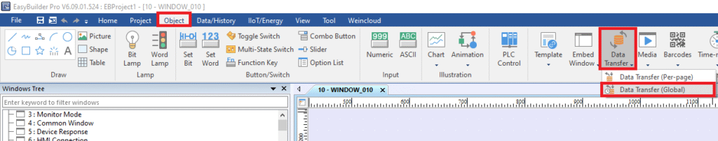 Screenshot of EBPro ribbon menu Screenshot of EBPro ribbon menu