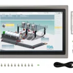 What is included with a purchase of the OMI6821 Industrial Panel PC is: Warranty Statement, Installation Instruction, Product Flyer, DC Power Connector, DC Power Adapter with cord, 2-Pin Remote Power Switch connector, Mounting Kit (Quantity determined by screen size)