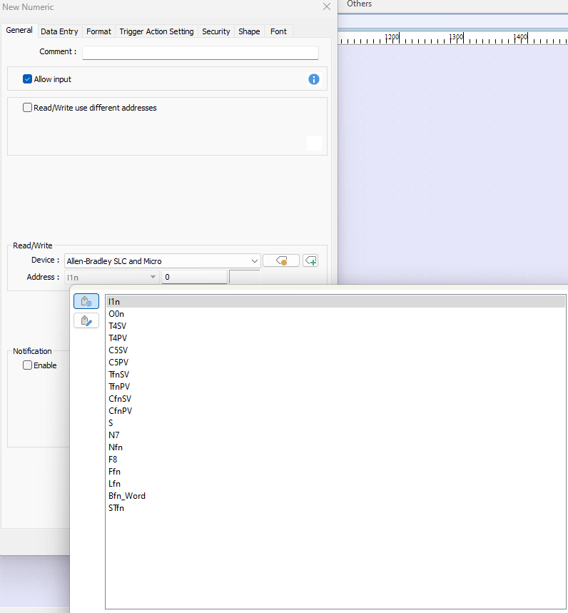 EBPro Address Tag Window