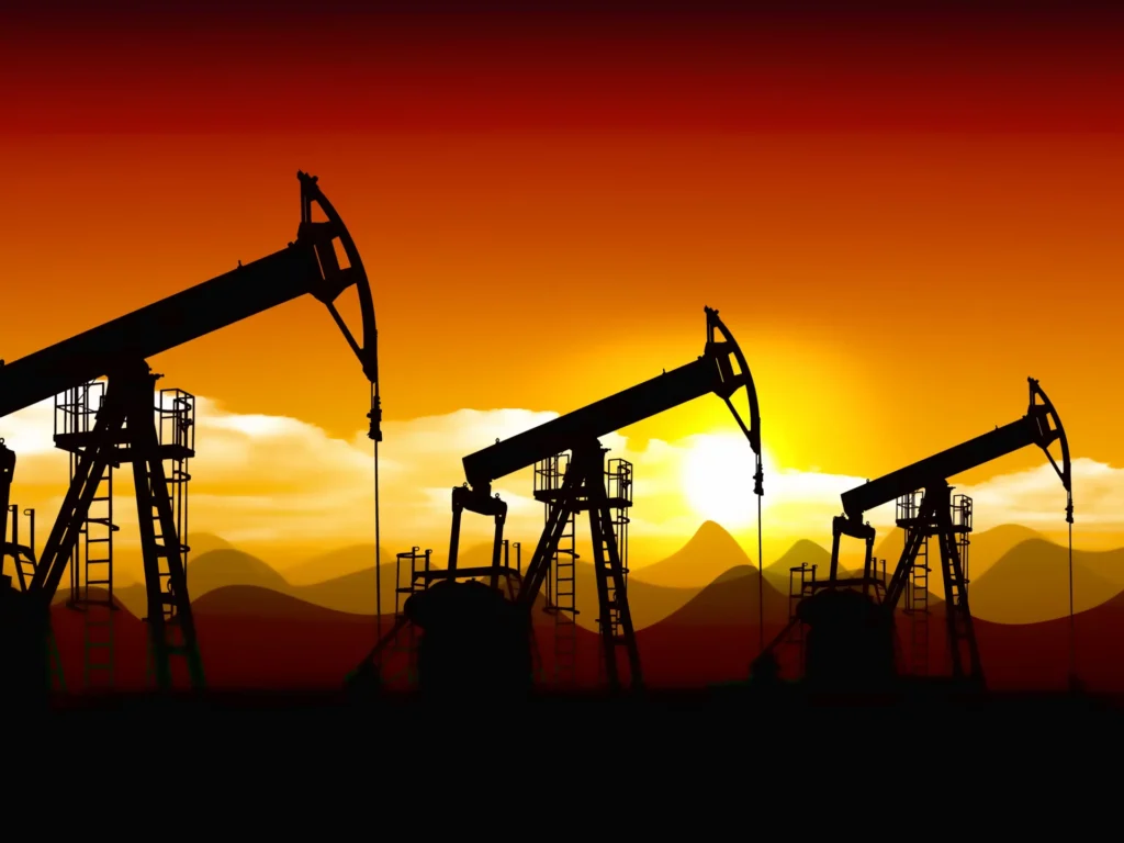 Pump Jack bright Sun