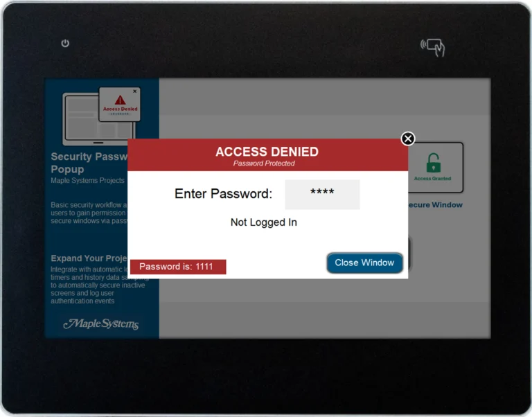 Cover image for HMI Security Password Pop-Up