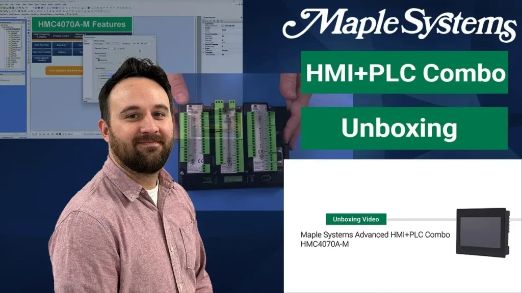 Unboxing a Maple Systems HMI+PLC Combo (HMC4070A-M) Video Poster