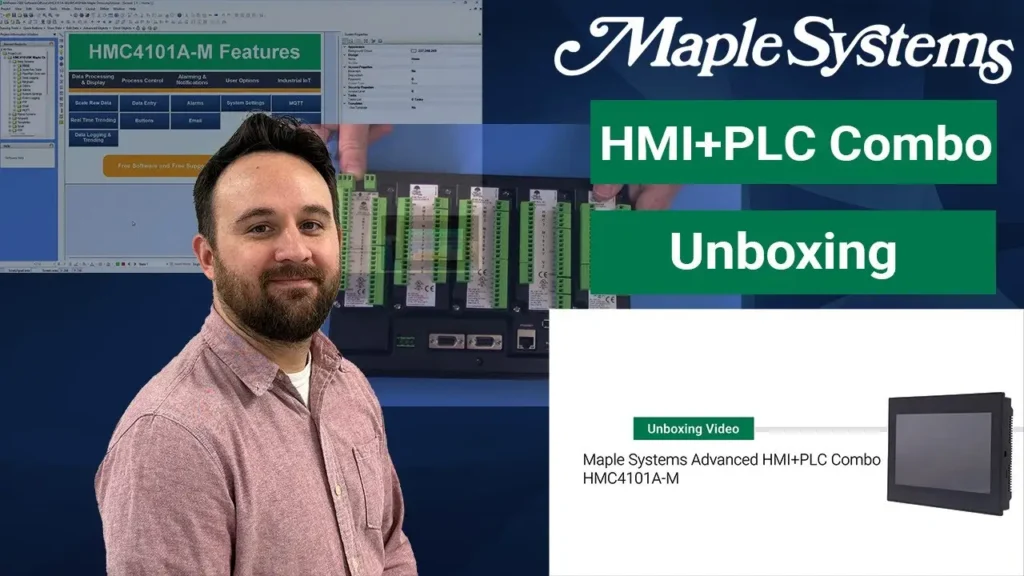 Unboxing a Maple Systems HMI+PLC Combo (HMC4101A-M) Video Poster