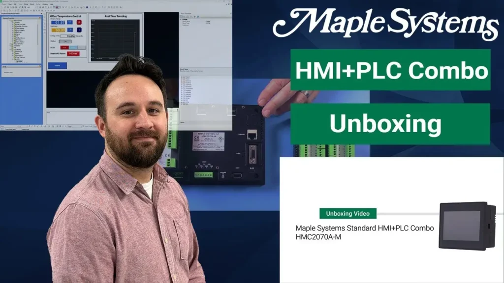 Unboxing a Maple Systems HMI+PLC Combo (HMC2070A-M) Video Poster
