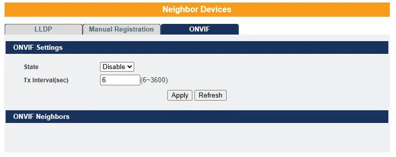 Neighbor Devices - ONVIF
