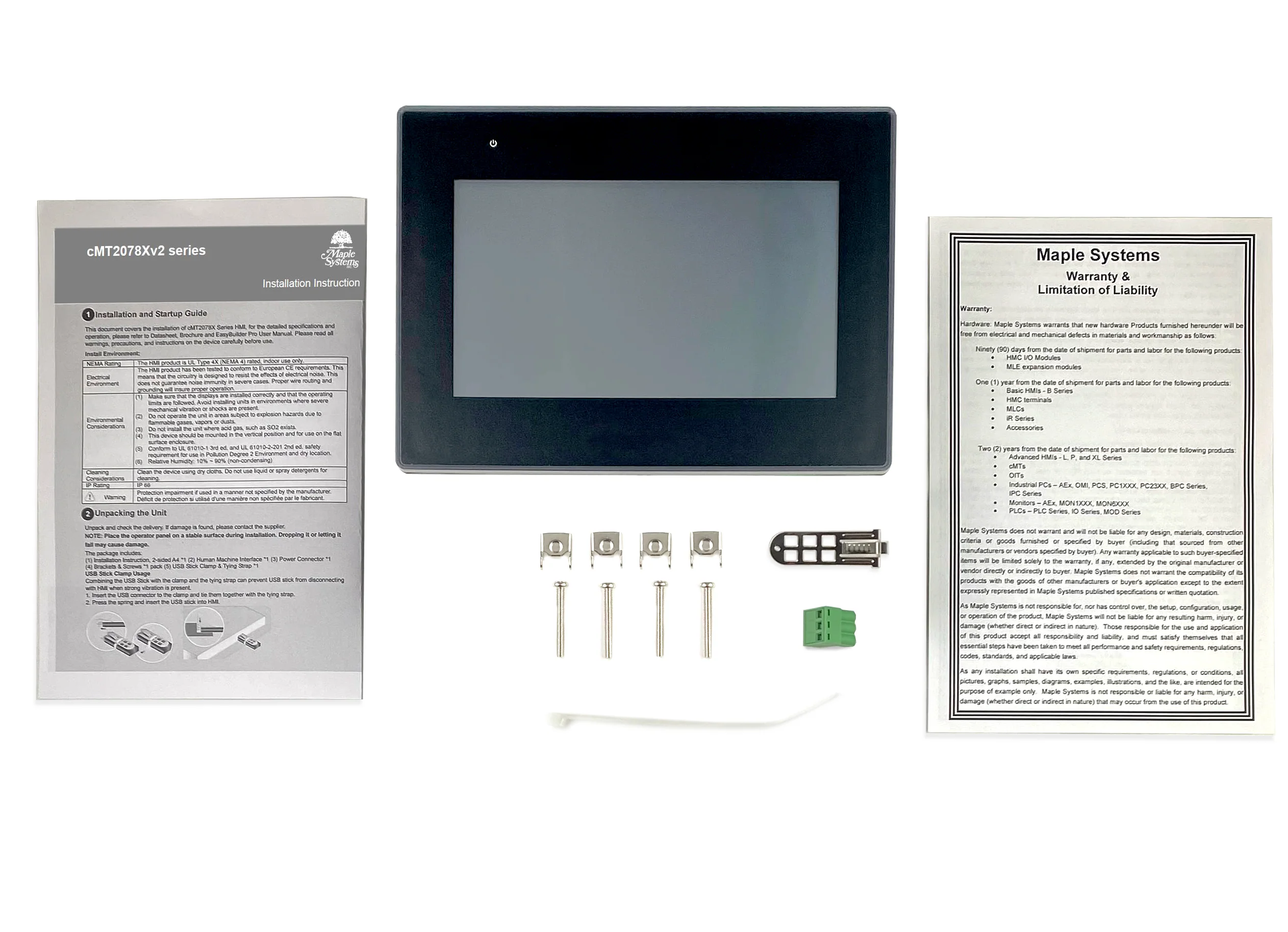 Items included with the cMT2078Xv2