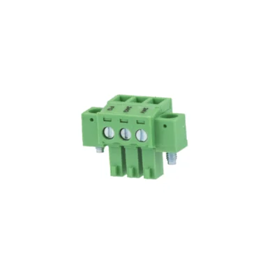 PLC power Connector with 3pos, 5mm pitch, screw termination