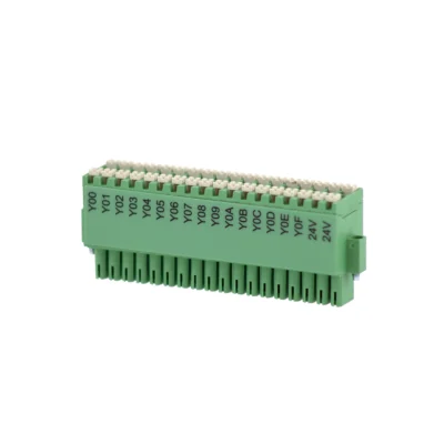 PLC 36pin push-in terminal block, 3.5mm Pitch, Spring Termination, Wire Entry 180° with Lockscrews, Custom (for IO-SD0032PI)