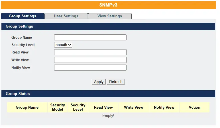 SNMPv3 -Group Settings (1)