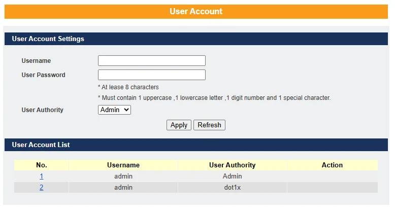 User Account