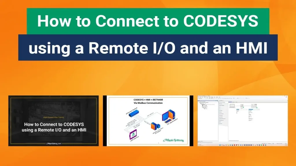 Connect to CODESYS using a Remote I/O and an HMI Video Poster