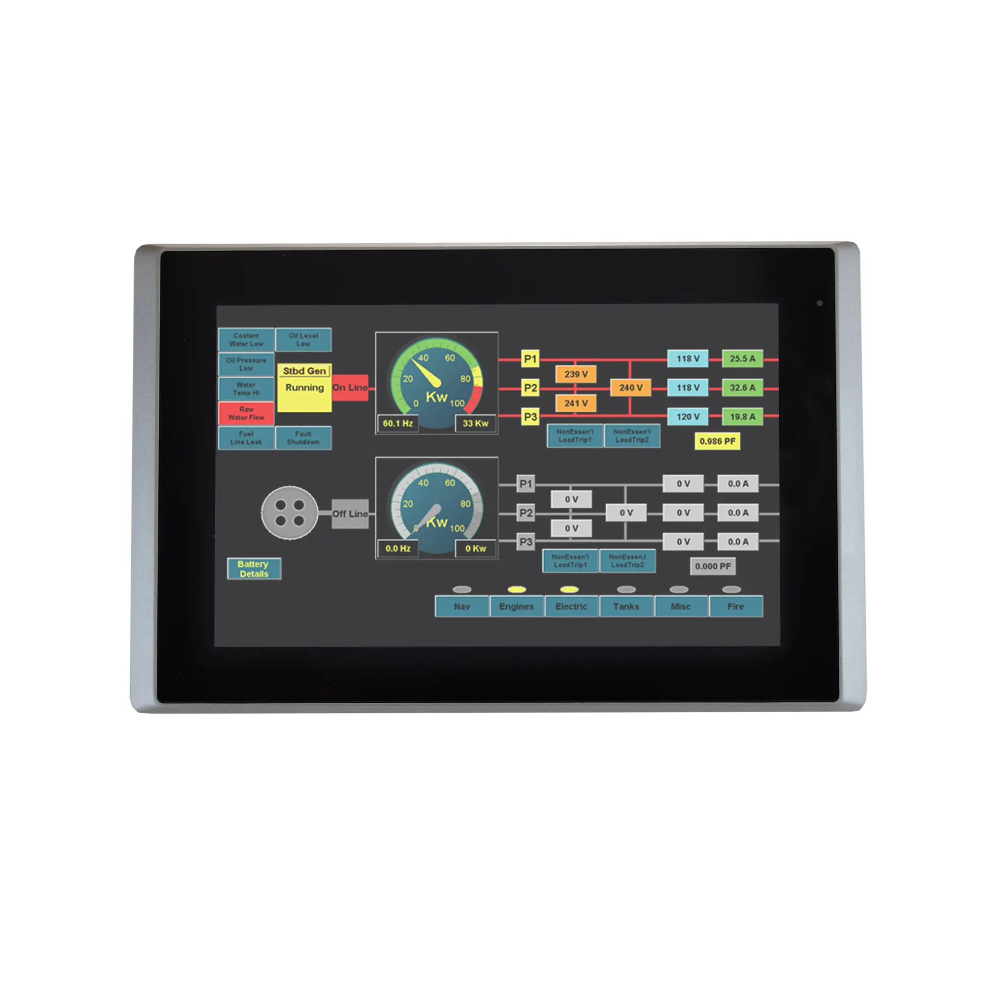 10" Intel® Celeron® Rugged Panel PC with Capacitive Touch - Maple Systems - Front View