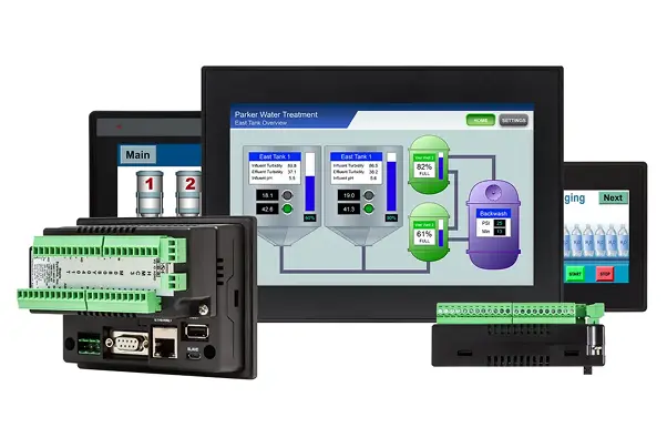 All-in-one HMI + PLC combo units for streamlined control and monitoring are ideal for compact automation, machine control, and industrial systems