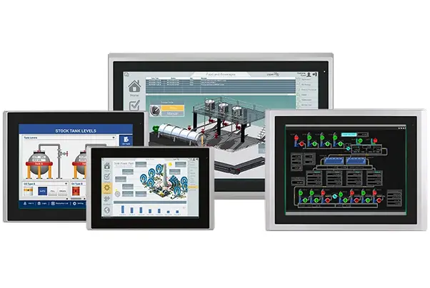 Durable industrial touchscreen monitors with high-brightness, rugged displays with flexible mounting options for reliable performance in tough environments.