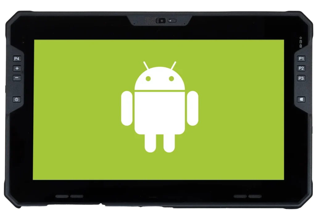 front of android tablet