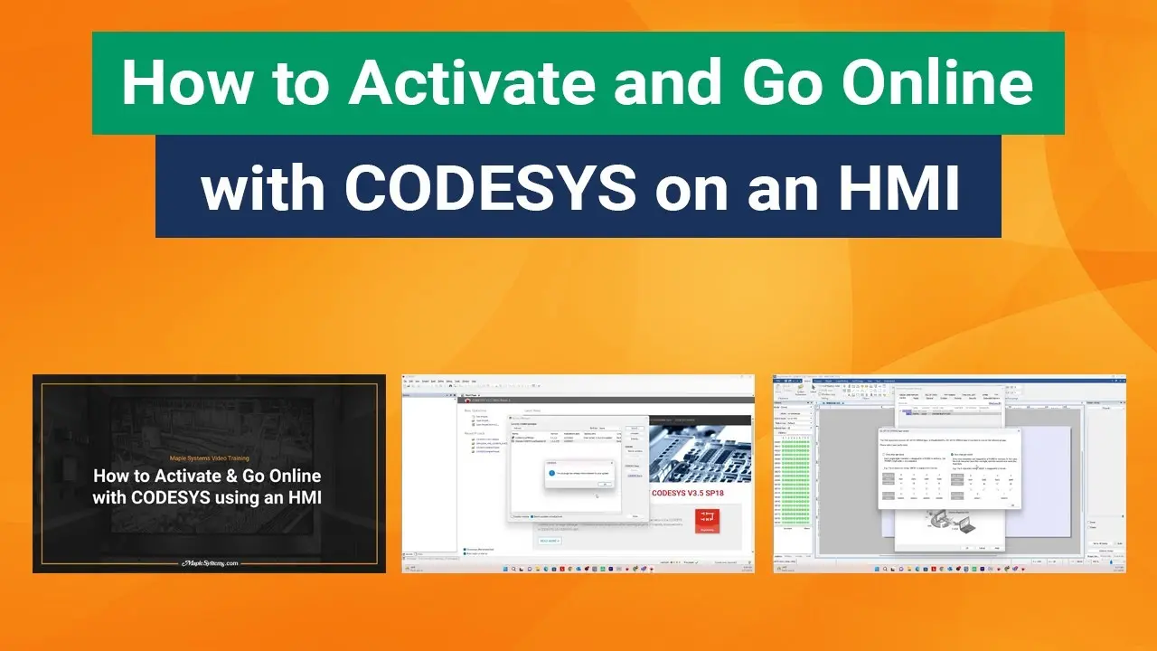 How to Activate and Go Online with CODESYS on an HMI