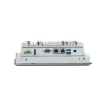 Maple Systems OMI6808CP 8" Industrial Panel PC with Windows or Linux OS, up to 32GB RAM and up to 2TB Storage bottom view showing available IO ports.