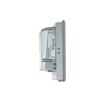 Maple Systems OMI6808CP 8" Industrial Panel PC with Windows or Linux OS, up to 32GB RAM and up to 2TB Storage side view showing mounting slots and product label placement