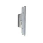 Maple Systems OMI6815CP 15" Industrial Panel PC with Windows or Linux OS, up to 32GB RAM and up to 2TB Storage side view showing mounting slots and product label placement