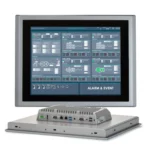 Maple Systems OMI6817CP 17" Industrial Panel PC with Windows or Linux OS, up to 32GB RAM and up to 2TB Storage combo view with front image and rear IO