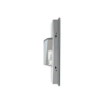Maple Systems OMI6817CP 17" Industrial Panel PC with Windows or Linux OS, up to 32GB RAM and up to 2TB Storage side view showing mounting slots and product label placement
