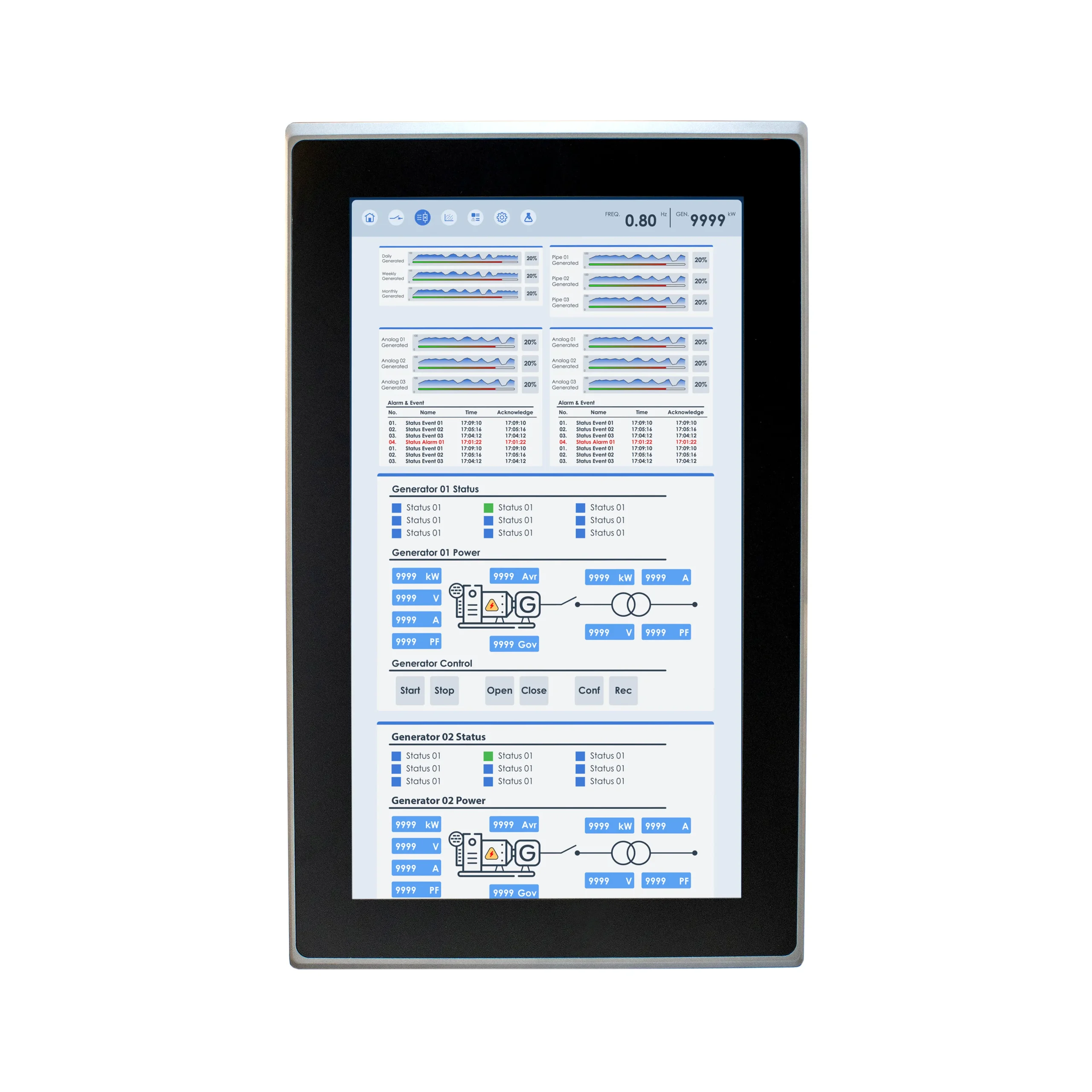 Rugged 24" industrial panel pc with numerous connection capabilities
