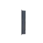 cMT3102Xv2R 10.1" High Performance HMI with Built-in RFID Side View Showing Mounting Slots and Depth of the HMI