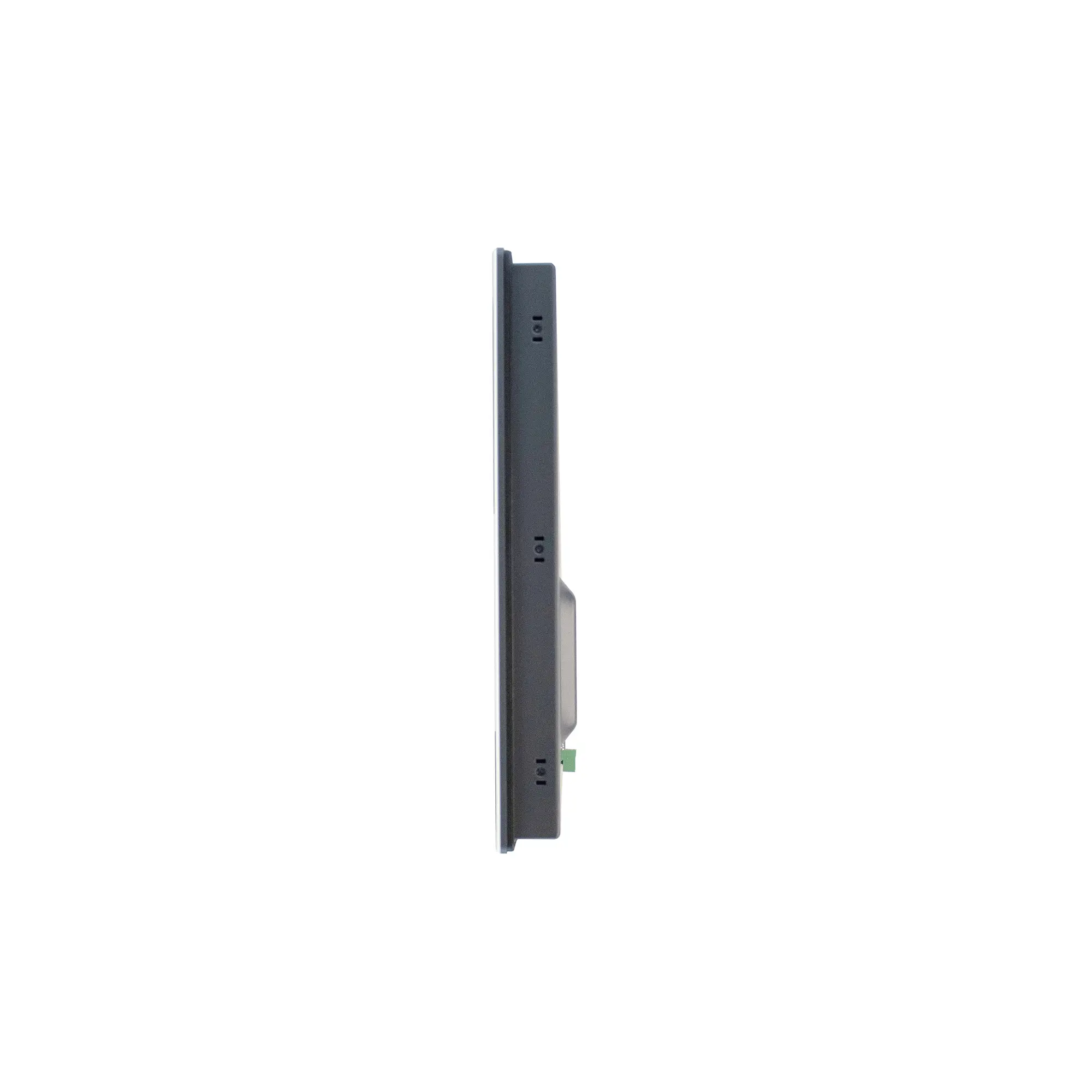 cMT3218XP 21.5" Full HD, High-Performance HMI Side View Showing Mounting Slots and Depth of the HMI