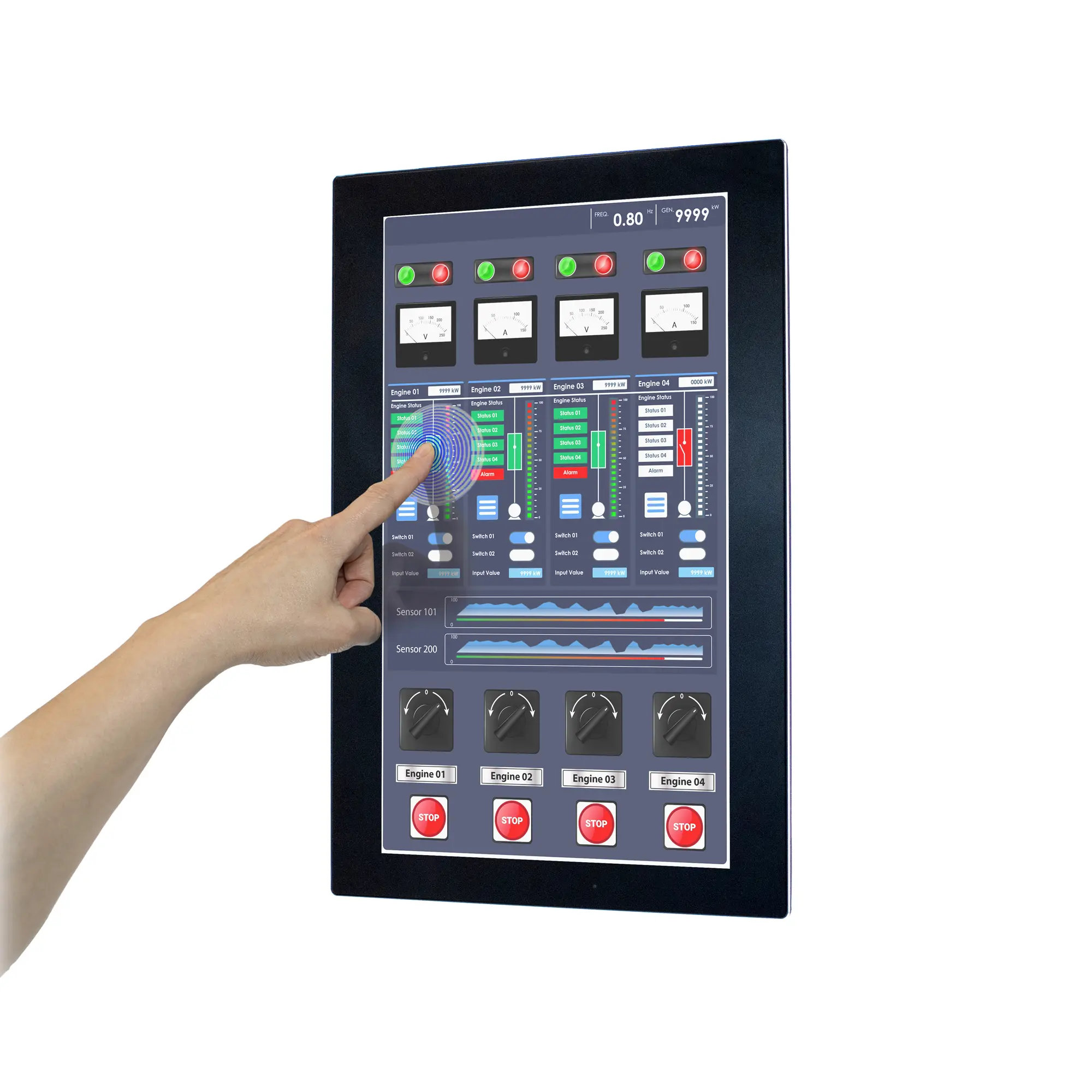 Maple Systems 21.5" cMT3218XP High Performance HMI with vertical orientation