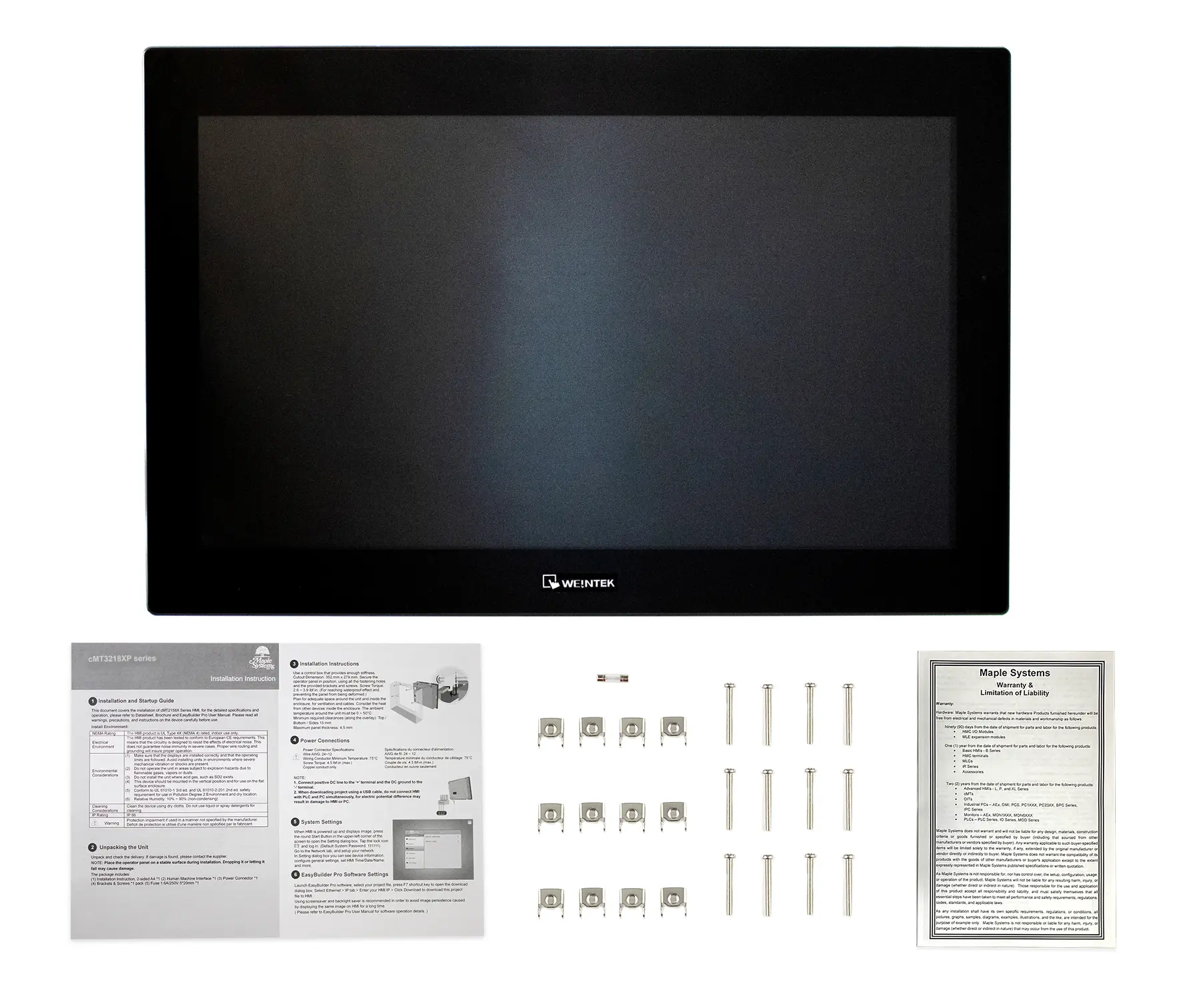 Maple Systems 21.5" cMT3218XP High Performance HMI what you get in the box with every unit purchased. http://Maple%20Systems%2021.5%20cMT3218XP%20High%20Performance%20HMI%20what%20you%20get%20in%20the%20box%20with%20every%20unit%20purchased.