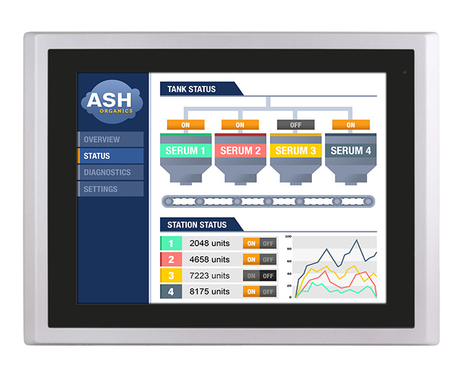 Maple Systems OMI6815C, 15" Industrial Touch Panel PC Front View