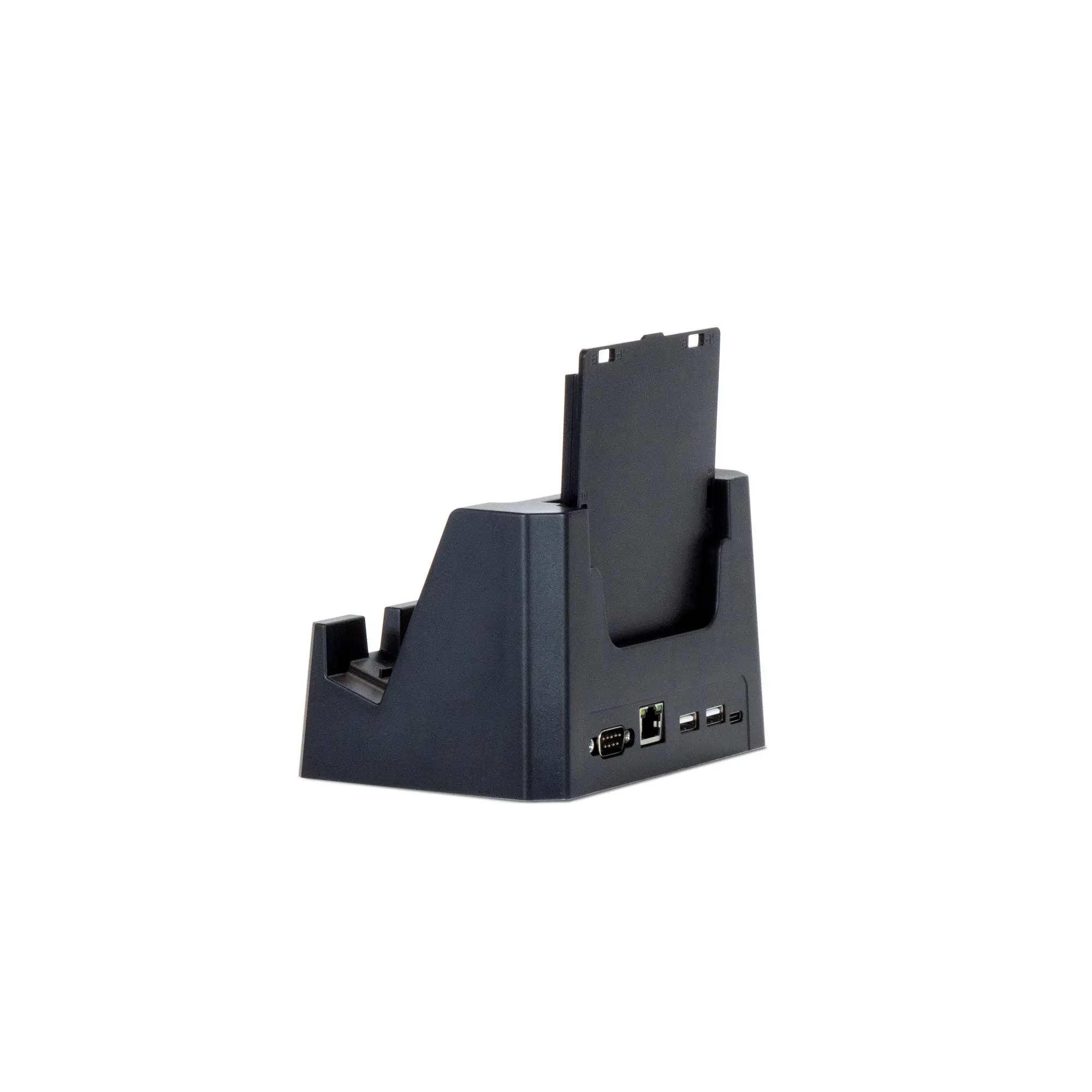 The Maple Systems DK010001 Office Dock for RT1108A and RT1110A tablets delivers dual charging, USB, Ethernet, and RS-232 connectivity—ideal for efficient desktop and industrial use.