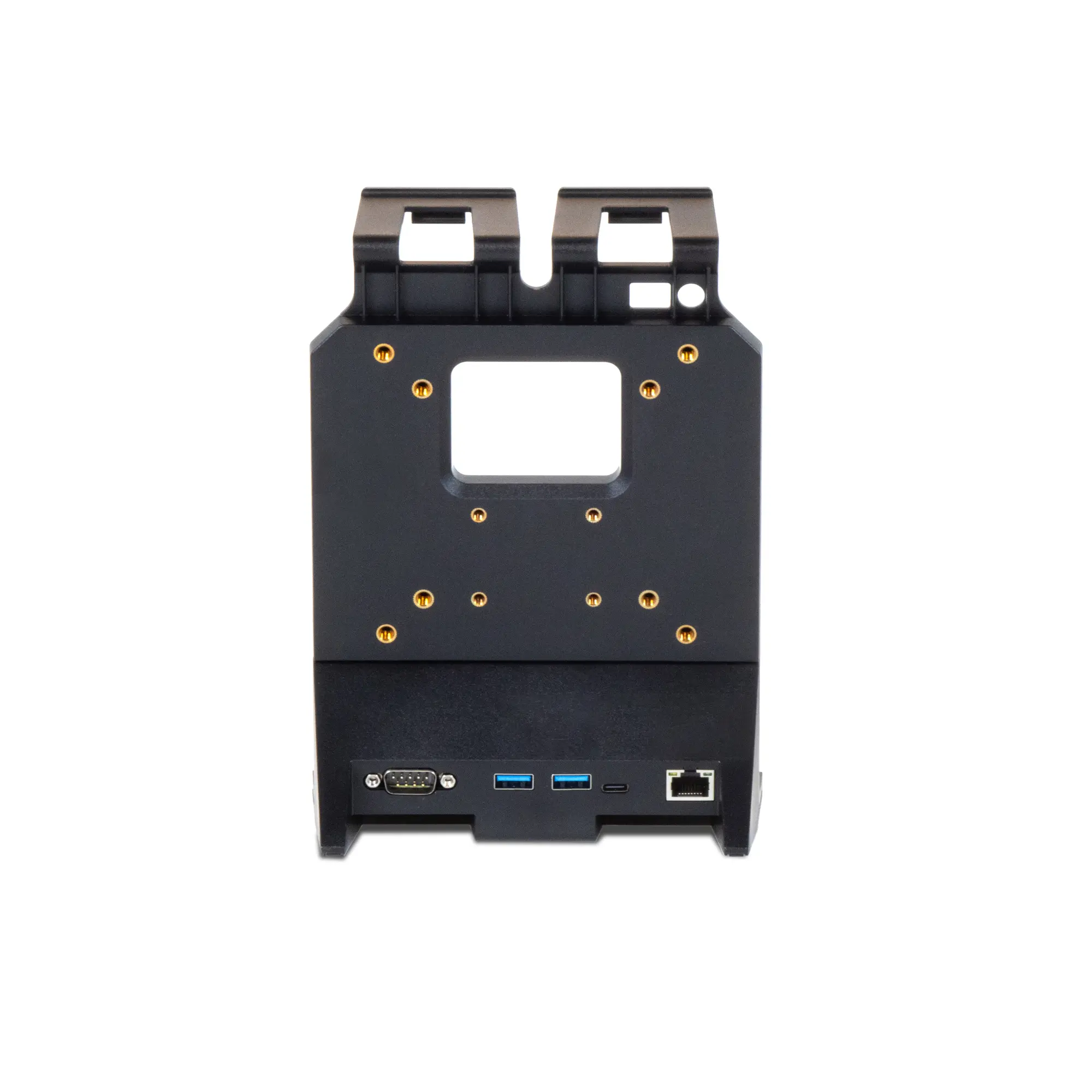 DK010002 Office Docking Station for RT1211 Series – Back image The Maple Systems DK010002 Office Dock is designed for the RT1211 Series rugged tablets, offering dual charging, USB, Ethernet, and RS-232 ports for reliable desktop connectivity and productivity.