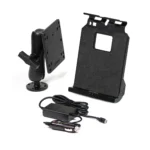 This accessory kit is for our 11.6" Rugged Tablets and includes a vehicle docking station, a vehicle mounting arm, and a cigarette lighter powered in-vehicle charger.